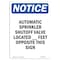 Signmission OSHA Notice Sign, 14" Height, Rigid Plastic, Automatic Sprinkler Shutoff Valve Sign, Portrait OS-NS-P-1014-V-10270 - alternate 1
